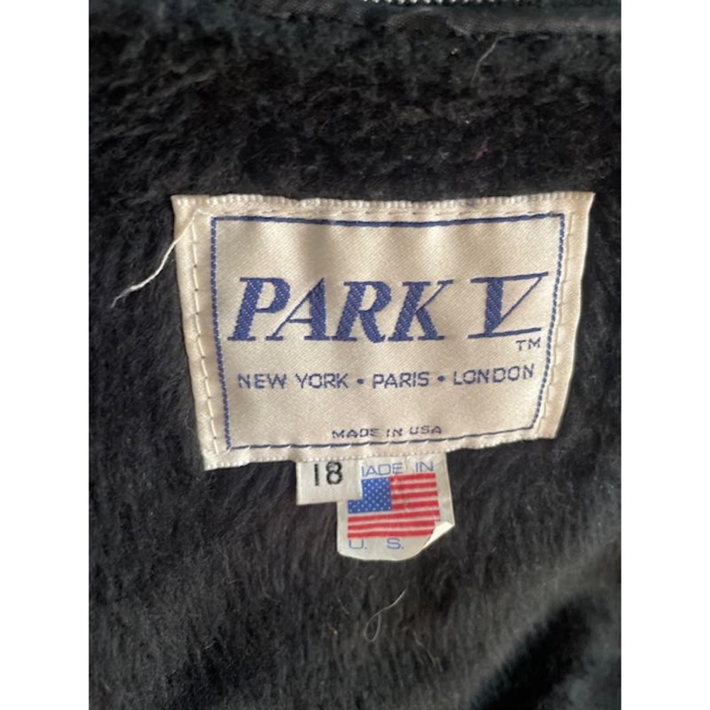Park V Women's Large (18) Leather Biker Jacket‎ Fringed Black Harley - Picture 6 of 6